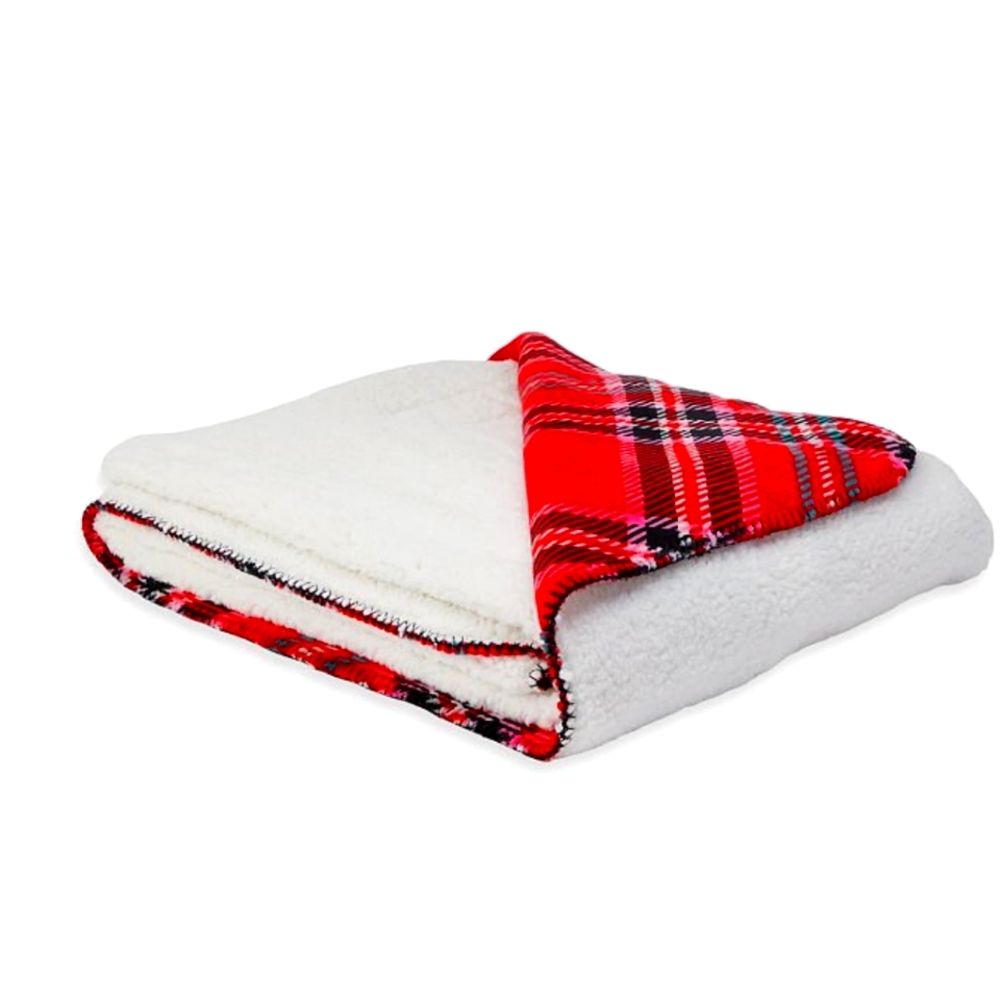 Victoria's secret 2021 Holiday shepra blanket red plaid NWT